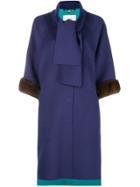 Fendi Concealed Fastening Coat - Blue