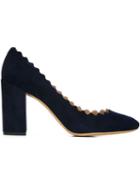 Chloé Lauren Pumps, Women's, Size: 39, Blue, Leather/nubuck Leather