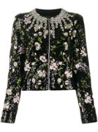 Giambattista Valli Embellished Floral Jacket - Black