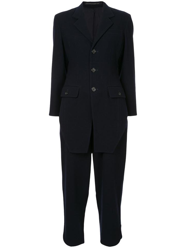 Yohji Yamamoto Vintage Front Tail Two-piece Suit - Blue