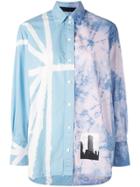 Proenza Schouler Tie-dye Building Photo Shirt - Blue