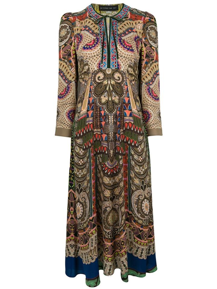 Etro Symmetrical Print Maxi Dress - Neutrals