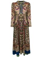Etro Symmetrical Print Maxi Dress - Neutrals