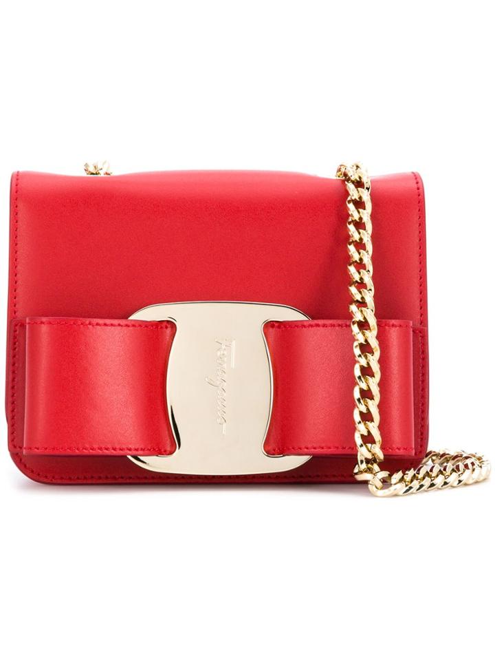 Salvatore Ferragamo Vara Mini Shoulder Bag - Red