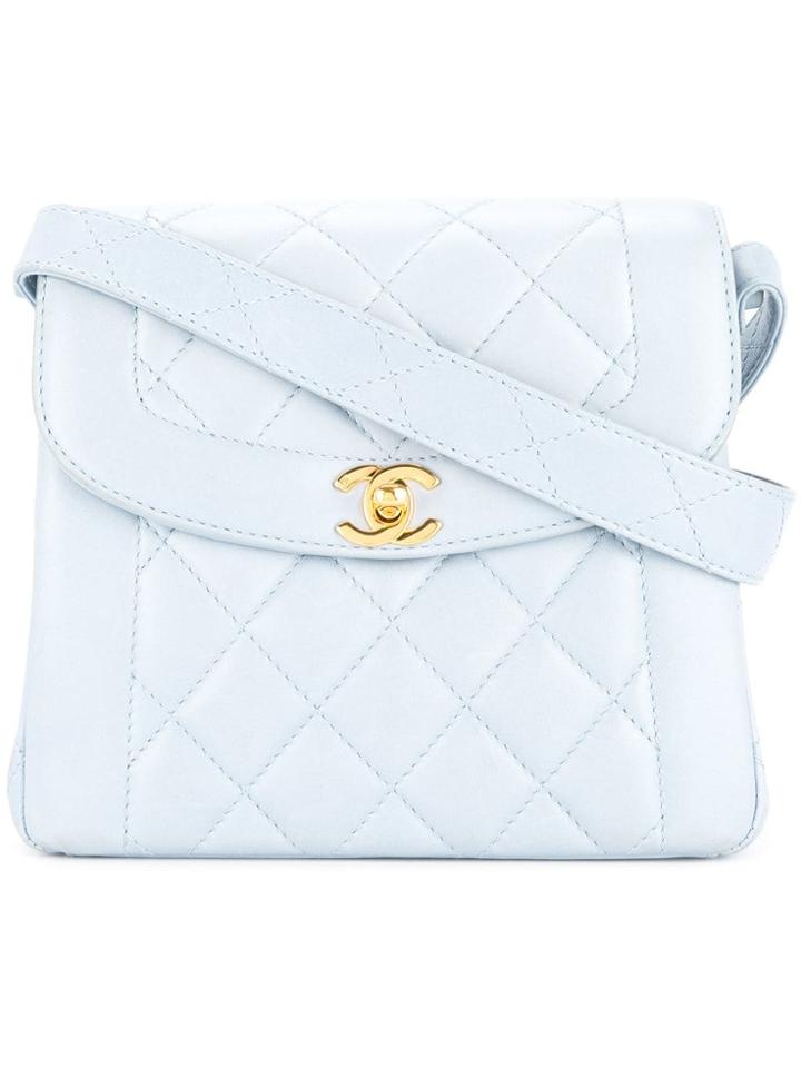 Chanel Vintage Turn-lock One Shoulder Bag - Blue
