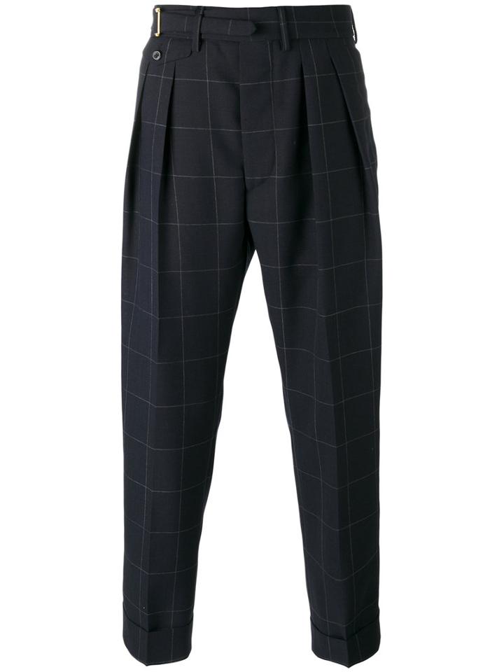 Lardini - Cropped Tailored Trousers - Men - Cotton/wool - 46, Blue, Cotton/wool