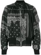 Sacai Bandana Print Bomber Jacket - Black