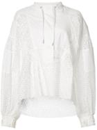 Sacai Dot Lace Shirt, Women's, Size: 2, White, Cotton/polyester