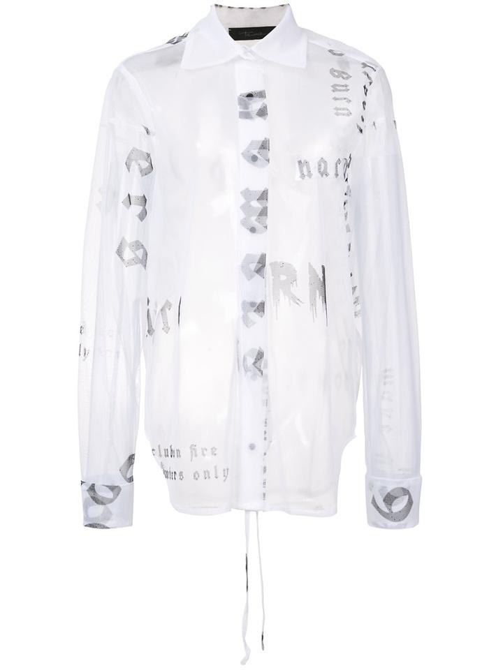 Area Di Barbara Bologna - 'words' Shirt - Women - Polyamide - One Size, White, Polyamide