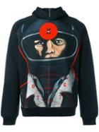 Christopher Kane Policeman Graphic Hoodie, Men's, Size: Medium, Black, Cotton