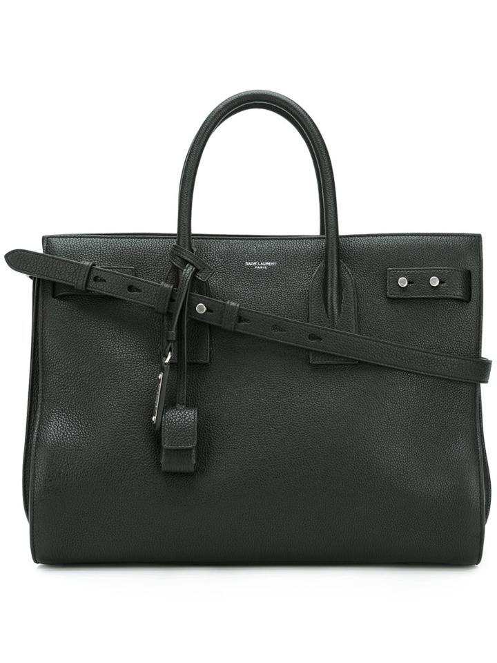 Sac Du Jour Tote - Women - Calf Leather - One Size, Black, Calf Leather, Saint Laurent