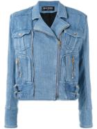 Balmain - Denim Jacket - Women - Cotton/spandex/elastane/viscose - 36, Blue, Cotton/spandex/elastane/viscose