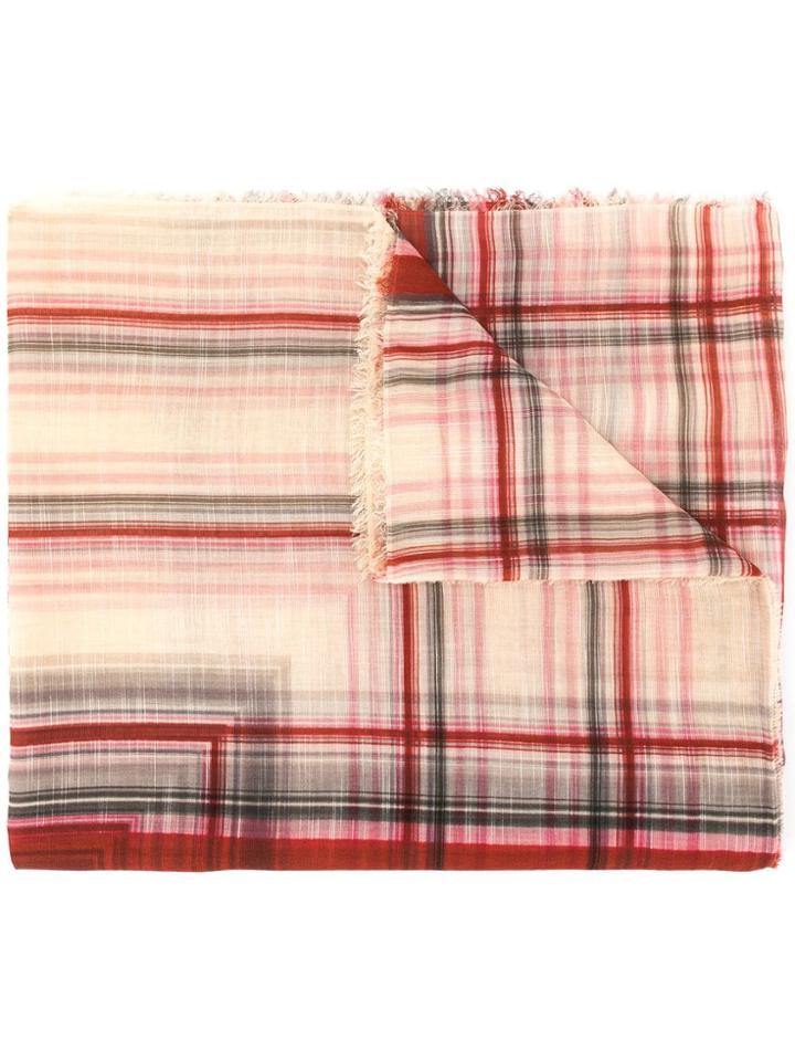 Faliero Sarti Plaid Oversized Scarf - Multicolour