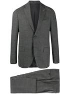 Lardini Check-print Two-piece Suit - Grey