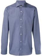 Z Zegna - Patterned Long Sleeve Shirt - Men - Cotton - 44, Blue, Cotton