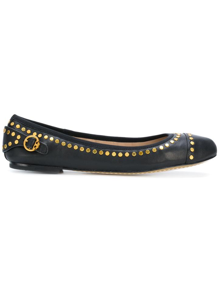 Tory Burch Holden Studded Ballet Flats - Black