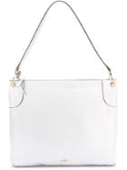 Hogan Top Zip Shoulder Bag, Women's, White, Leather