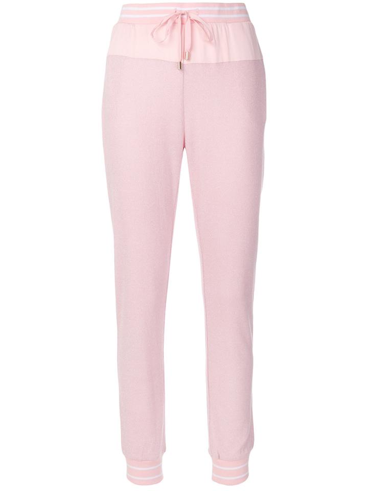 Liu Jo Double Stripe Track Pants - Pink & Purple