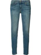 Current/elliott Super Skinny Cropped Jeans, Women's, Size: 29, Blue, Cotton/spandex/elastane