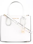 Michael Michael Kors Locker Shoulder Bag, Women's, White, Leather