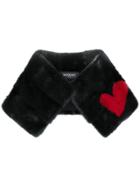 Simonetta Ravizza Heart Detail Collar Scarf - Black