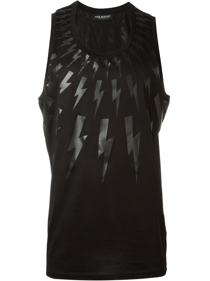 Neil Barrett Lightning Bolt Print Tank