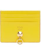 Fendi Stud Detail Cardholder - Yellow & Orange