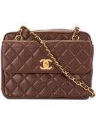 Chanel Vintage Turn-lock Chain Shoulder Bag - Brown