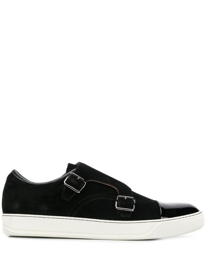 Lanvin Basket Monk Strap Sneakers - Black