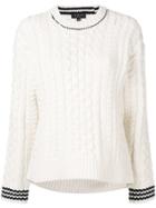 Rag & Bone Contrasting Cuffs Knit Sweater - Nude & Neutrals