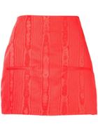 Marine Serre Moire Skirt - Red