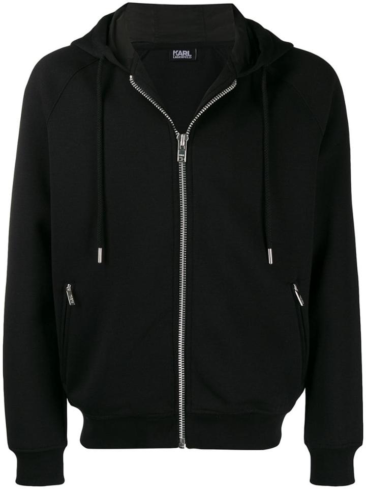 Karl Lagerfeld 3d Embroidery Hoodie - Black