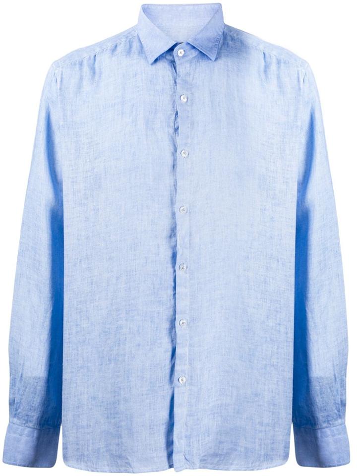 Karl Lagerfeld Linen Shirt - Blue
