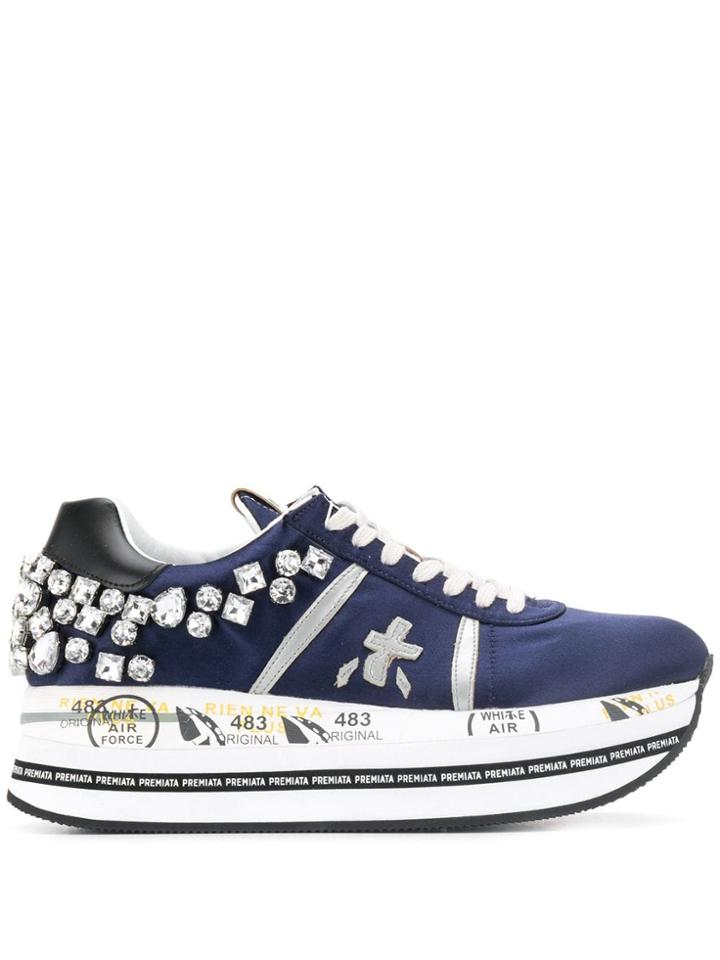 Premiata Beth Platform Sneakers - Blue