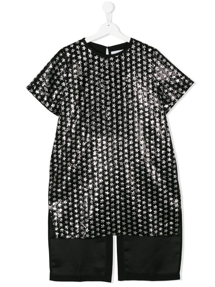 Gaelle Paris Kids Star Sequined Dress - Black