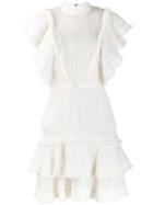 Alice+olivia Embroidered Mini Dress - White