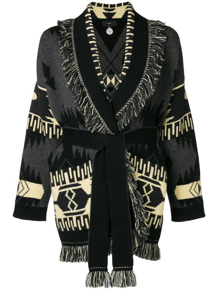 Alanui Cashmere Belted Cardi-coat - Black