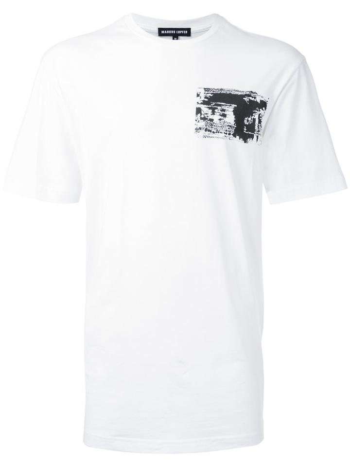 Markus Lupfer Graphic Print T-shirt, Men's, Size: Xl, White, Cotton