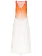 Missoni Mare Sleeveless Zig Zag Trim Cotton Dress - Orange