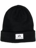 Alpha Industries Logo Patch Beanie - Black