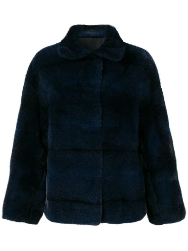 Liska Collared Jacket - Blue
