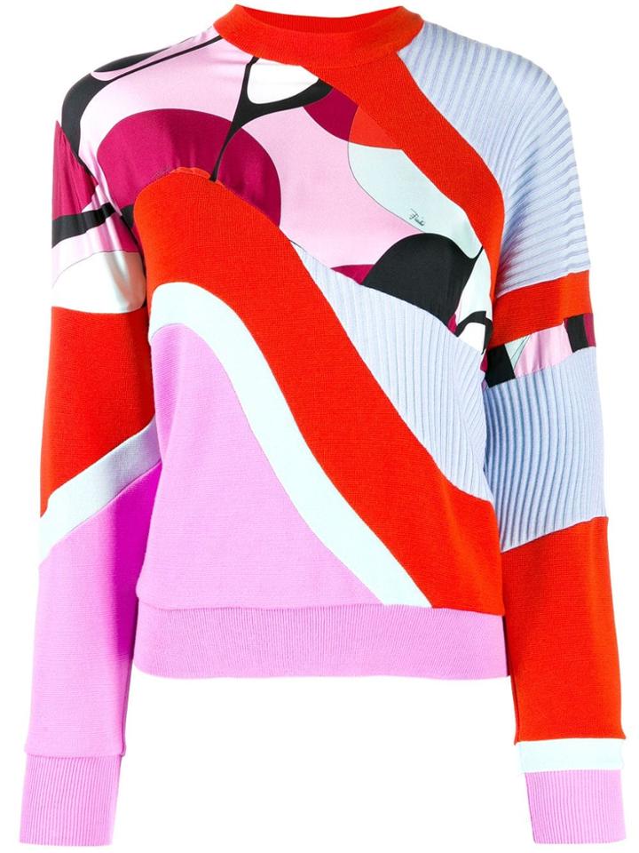 Emilio Pucci Contrast Panels Jumper - Pink