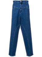 Closed Dropped Crotch Trousers - Blue