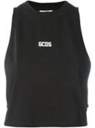 Gcds Logo Print Top, Women's, Size: Small, Black, Cotton