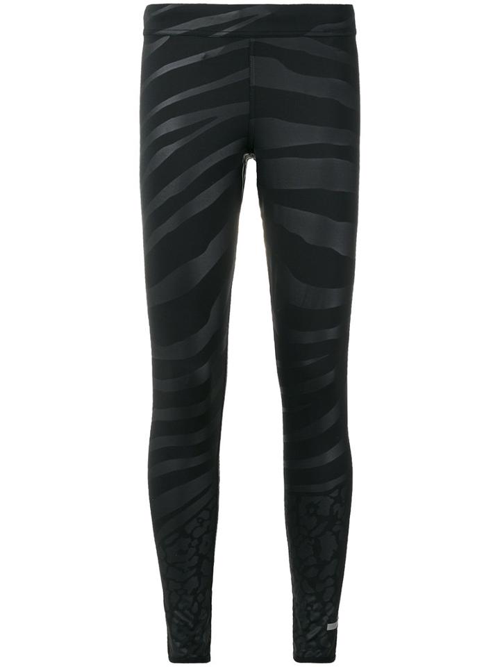 Adidas By Stella Mccartney Zebra Print Leggings, Women's, Size: Xs, Black