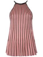Osklen Pleated Bicolor Top - Pink & Purple