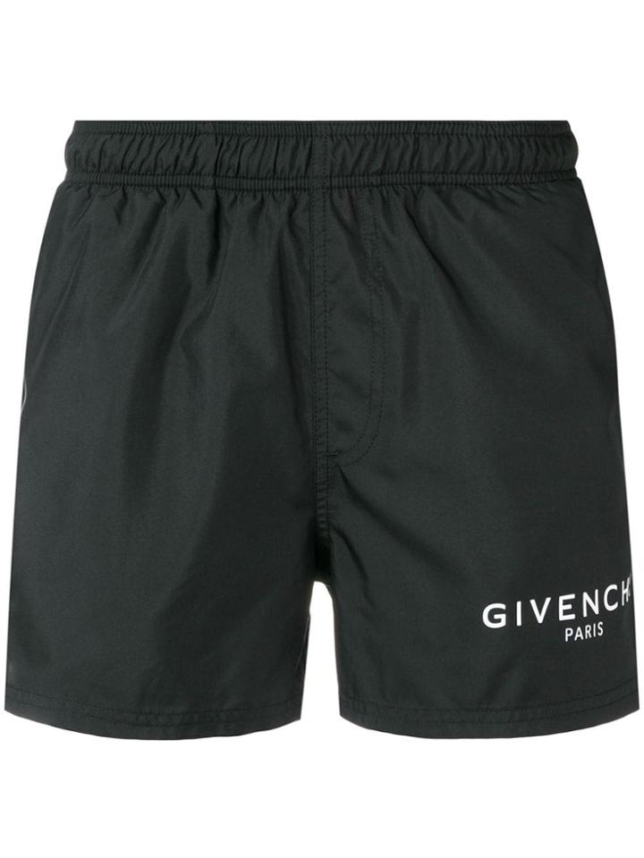 Givenchy Logo Patch Swim Shorts - Black