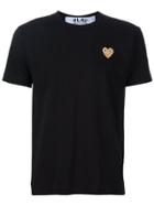 Comme Des Garçons Play Heart Application T-shirt - Black
