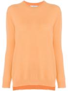 Pringle Of Scotland Gauge Knit Round Neck Sweater - Yellow & Orange
