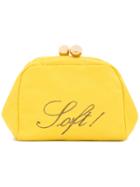 Moschino Vintage Soft Embroidered Clutch - Yellow & Orange